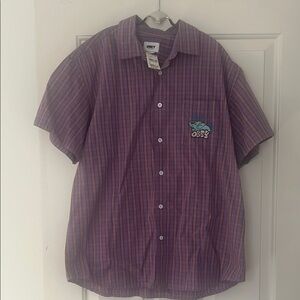 Obey Men's Purple Plaid Cotton Shirt